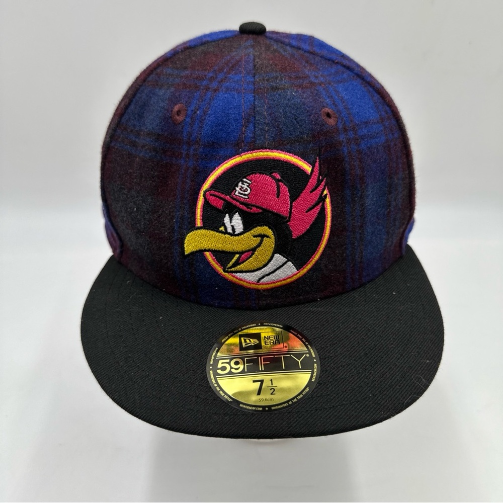 St. Louis Cardinals New Era 59Fifty Fitted Plaid Mascot Hat Size 7 1/2